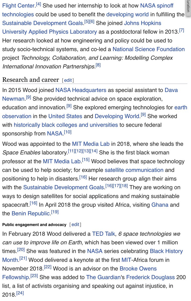 jesswade's tweet photo. 🚀 Meet Prof Danielle Wood, Director of @medialab’s @space_enabled. Wood investigates how space technologies can be used to benefit society. She’s a hero @owensfellowship, @TEDTalks star (https://t.co/dOO1vWy391 the #FD200. New @Wikipedia page:https://t.co/IgUwhxe1Wc #WomenInSTEM https://t.co/vwNB9i7Vgh