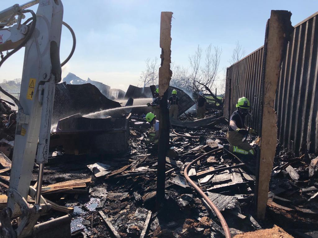We attended 2 incidents over the Bank holiday both on Saturday afternoon. The first at the youth centre in Lower Street where someone had deliberately set 2 fires on the roof 
The second to Hatfield Heath where we were part of a 2 pump relief at a Fire in some wooden buildings