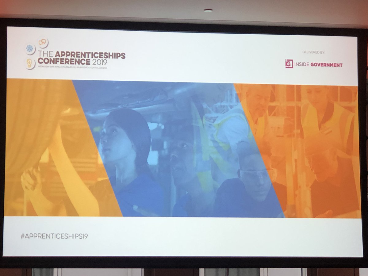 At the 2019 apprenticeships conference in london looking forward to hearing from Anne Milton as to the future strategy of Apprenticeships