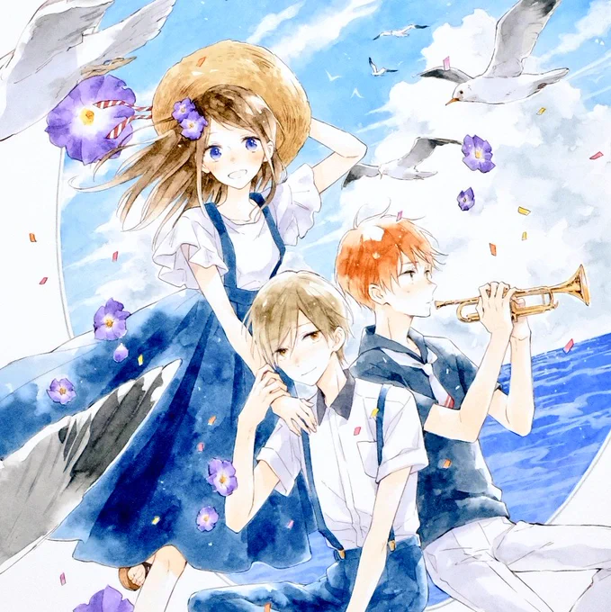本日発売のララ6月号に「君は春に目を醒ます」21話掲載されています。
画像は初夏っぽくするつもりが真夏になっちゃった扉。
よろしくお願いいたします。 