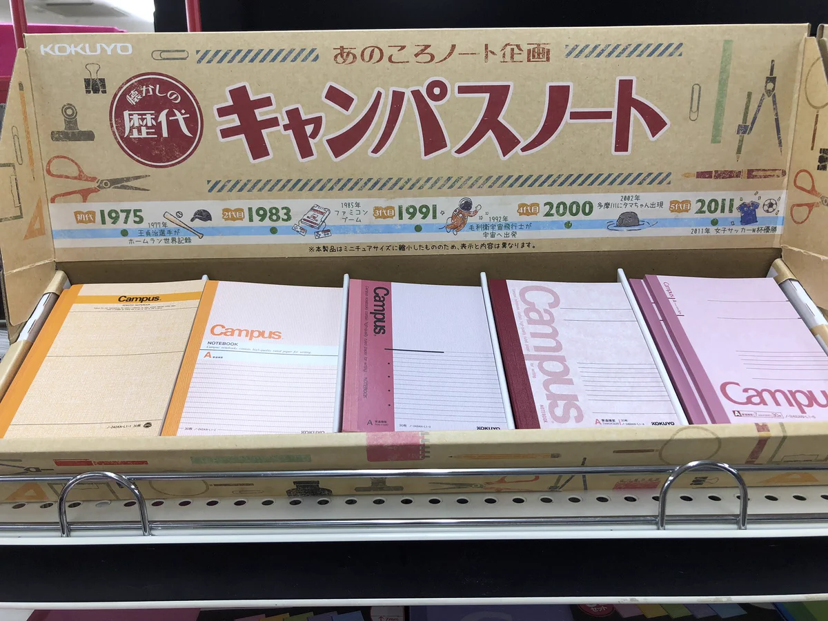 ノートで歳がバレる！？キャンパスノートの歴代の表紙！！