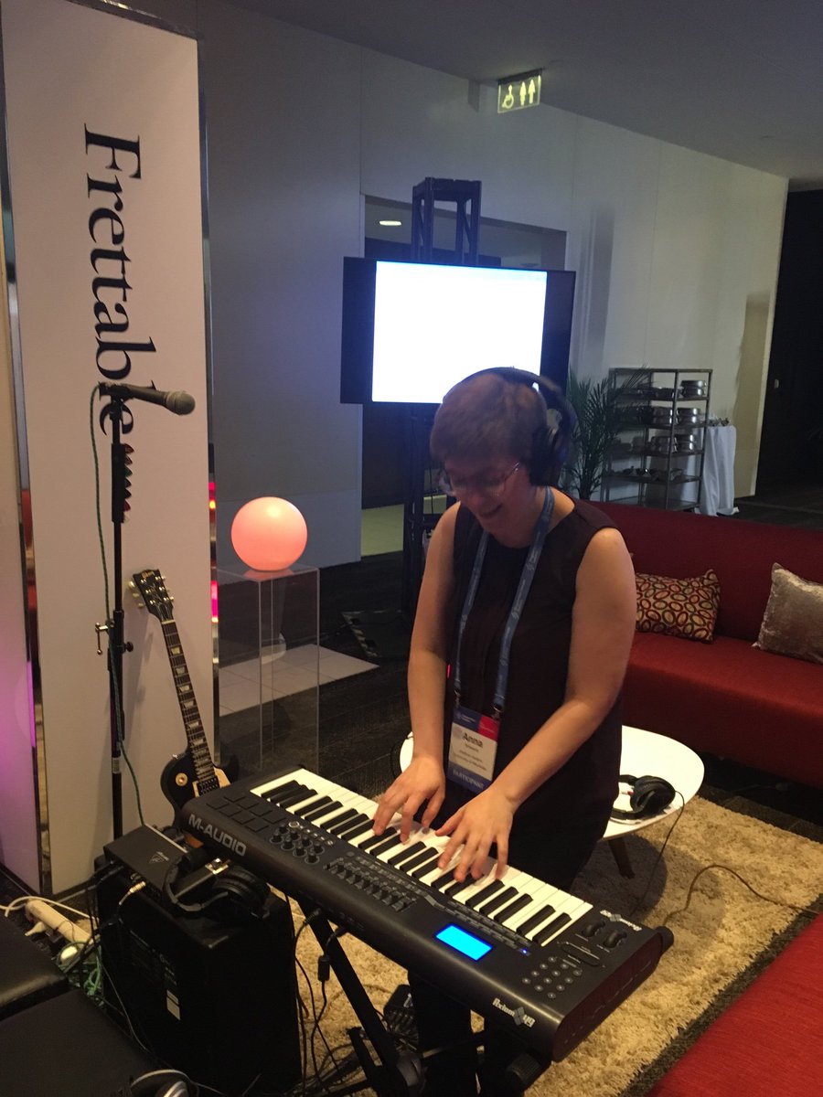 yomdin_a's tweet photo. For all composers - Frettable transcribes your keyboard playing into sheet music!
#SUCanSummit 
#yeg 
#PossibleFuture 
#disruption https://t.co/LTjx73k63T