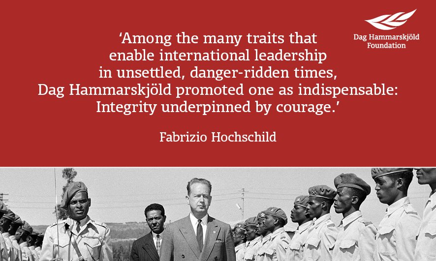 DagHammarskjold's tweet image. Today we are proud to launch our new publication series, #ICS100, reflecting on 100 years of international civil service. Read the first piece by @HochschildF on #leadership, moral #courage and #Hammarskjöld: ow.ly/jPtA30ovBmU

#multilateralism100 #diplomacyday