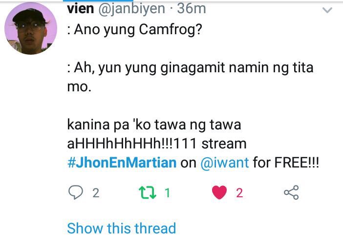 P8SJProjects's tweet photo. Nood na ng Jhon En Martian para makarelate sa inside jokes, Earthlings! 👽👽

All episodes now streaming on @iwantofficial!🚀🚀

#P8SJ #Proj8CorSanJoaquin #JEM #iWantOriginals https://t.co/Ny15JEaCXl