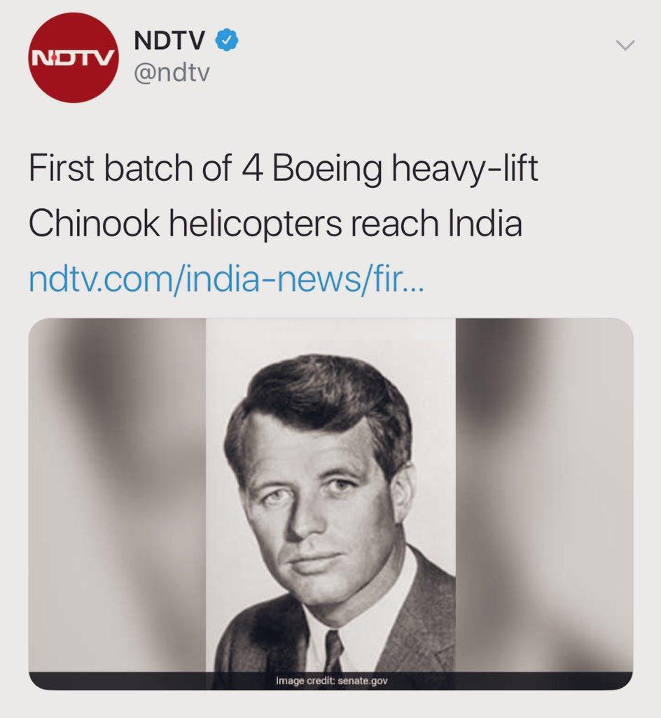 140And then there was the time when the good folks at  #NDTV turned Robert F. Kennedy into a Chinook helicopter!Sheer magicians, I tell you!