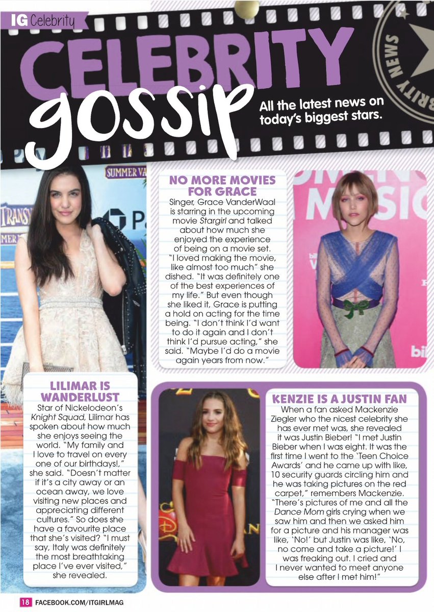 Grace Vanderwaal Fan Community From The May 19 Issue Of It Girl Magazine Gracevanderwaal Is Featured Twice Gracevanderwaal Celebrity