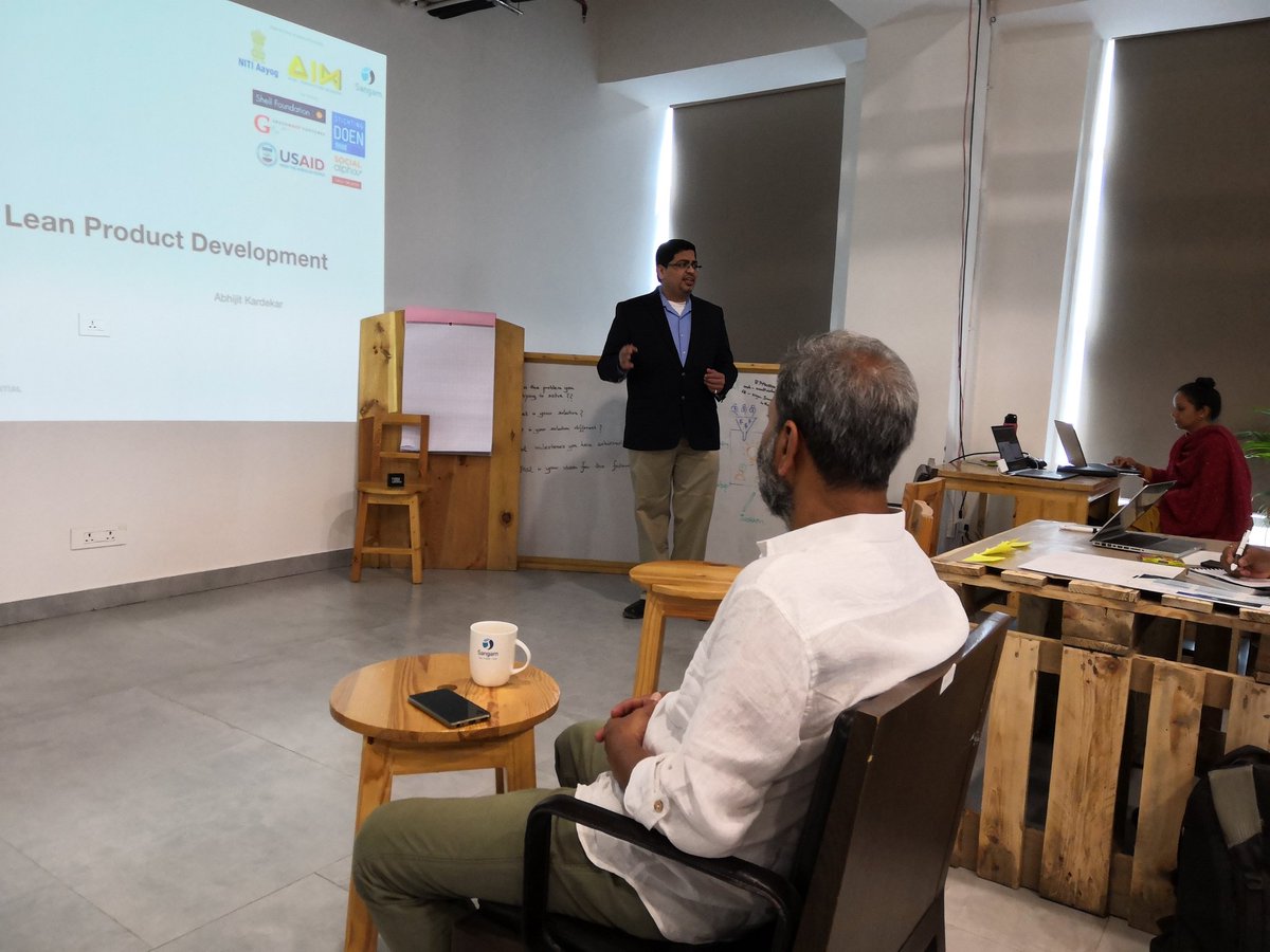 Arisocially's tweet image. @AbhijitKardekar CEO of @AicSangam on #leanproductdevelopment.. 
&quot;Customer feedback at every single stage.. of pdt development is necessary&quot;... @startupindia #Technology @startup_india_ @NITIAayog @AIMtoInnovate