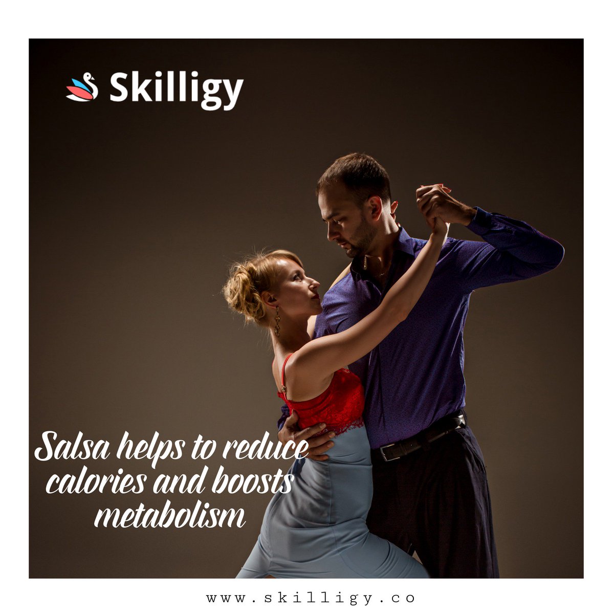 Arttora_Global's tweet photo. #SalsaWithSkilligy
Salsa improves your core muscles and provides muscular flexibility.
It also burns a major amount of calories and boosts metabolism.
Book your Salsa classes today at https://t.co/0zkD0575Kj
#salsa #dance #skilligy #learnsalsa #danceclasses #salsadanceclasses https://t.co/K5uxor9HQe