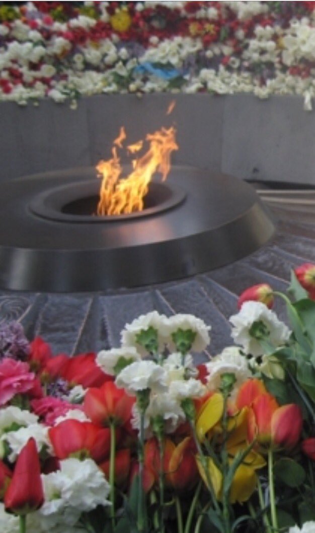 The eternal memorial flame inside the Armenian Genocide Monument, representing the unextinguishable Armenian spirit #ArmeniaGenocide #NeverAgain