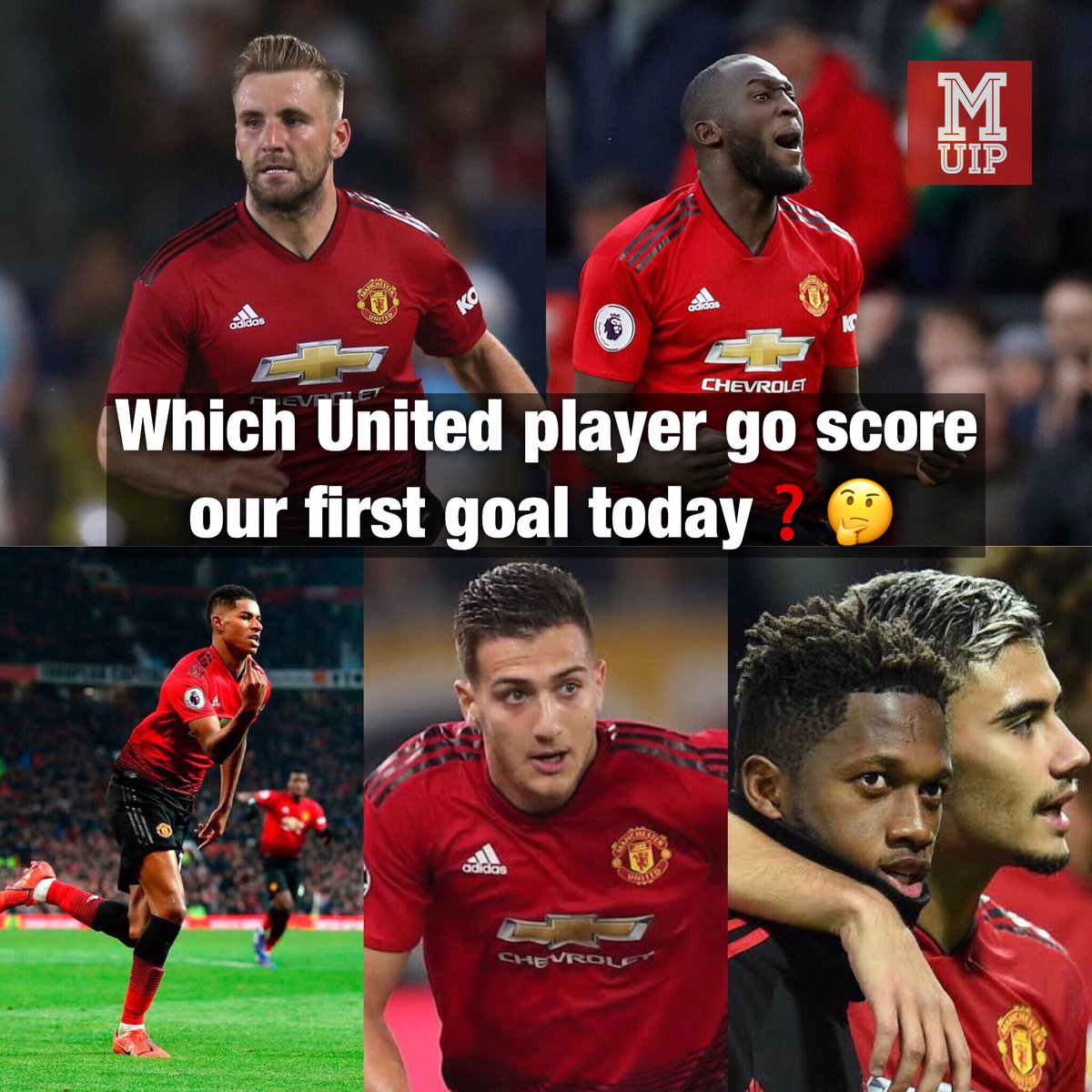 ManUtdInPidgin's tweet photo. Which United player go score our first goal vs Man City today❓🤔

#MUNMCI https://t.co/opJl3uRf1W