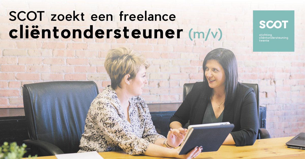 Scotwente's tweet photo. SCOT is op zoek naar een freelance cliëntondersteuner die op een innovatieve manier mede vorm wil geven aan de ondersteuning van mensen met zorgvragen in de 14 Twentse gemeenten. https://t.co/c3Q8edeJU5