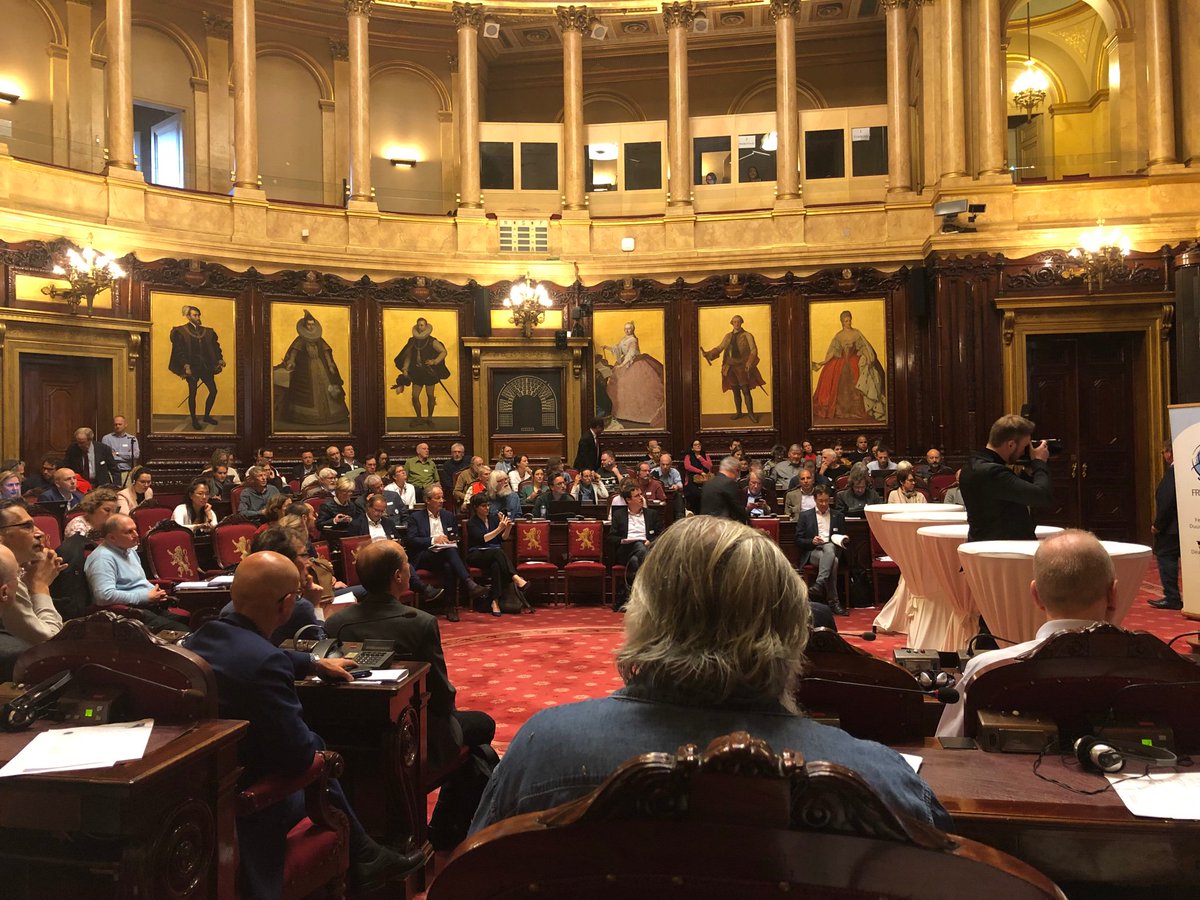 AureliaLeeuw's tweet photo. How is Belgium working towards reaching the sustainable development goals? @FRDO_CFDD event at senate this morning. Keywords so far #InstitutionalComplexity #PoliticalWill #Actionability @SDGwatcheurope https://t.co/86y1bgu7Qe