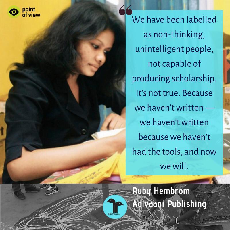 povmumbai's tweet photo. #ThinkAntiCaste with [@anticastecat x @povmumbai] as we share stories of writers who changed our narratives &amp; created a counter culture, every Wednesday! We're so pleased to feature the amazing #RubyHembrom in our last week. See thread to know about this total powerhouse!🔥 https://t.co/eOCzMgl5eS