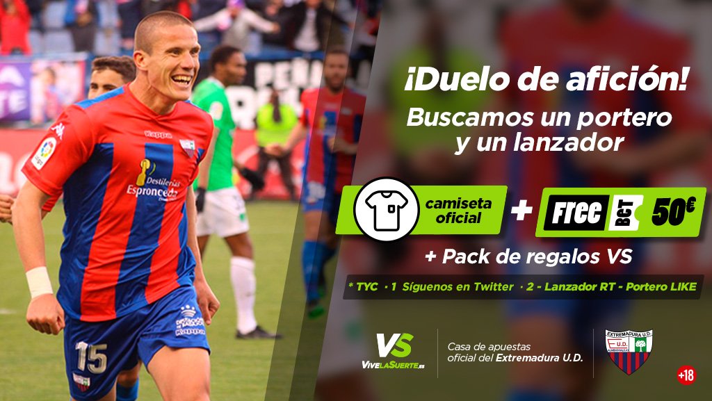 VERSUSapuestas's tweet photo. 💙 ¿Te gustaría lanzar o parar un penalti en el #ExtremaduraTenerife? ❤️

✅ Síguenos
🔁 RT → SI QUIERES TIRAR EL PENALTI
❤️ MG → SI QUIERES SER PORTERO

🎁 El ganador se llevará la camiseta del 
@EXT_UD + Freebet 50€ + Pack VS

📅 Participa hasta el 26/4 a las 10h https://t.co/Ch67dz8qmU