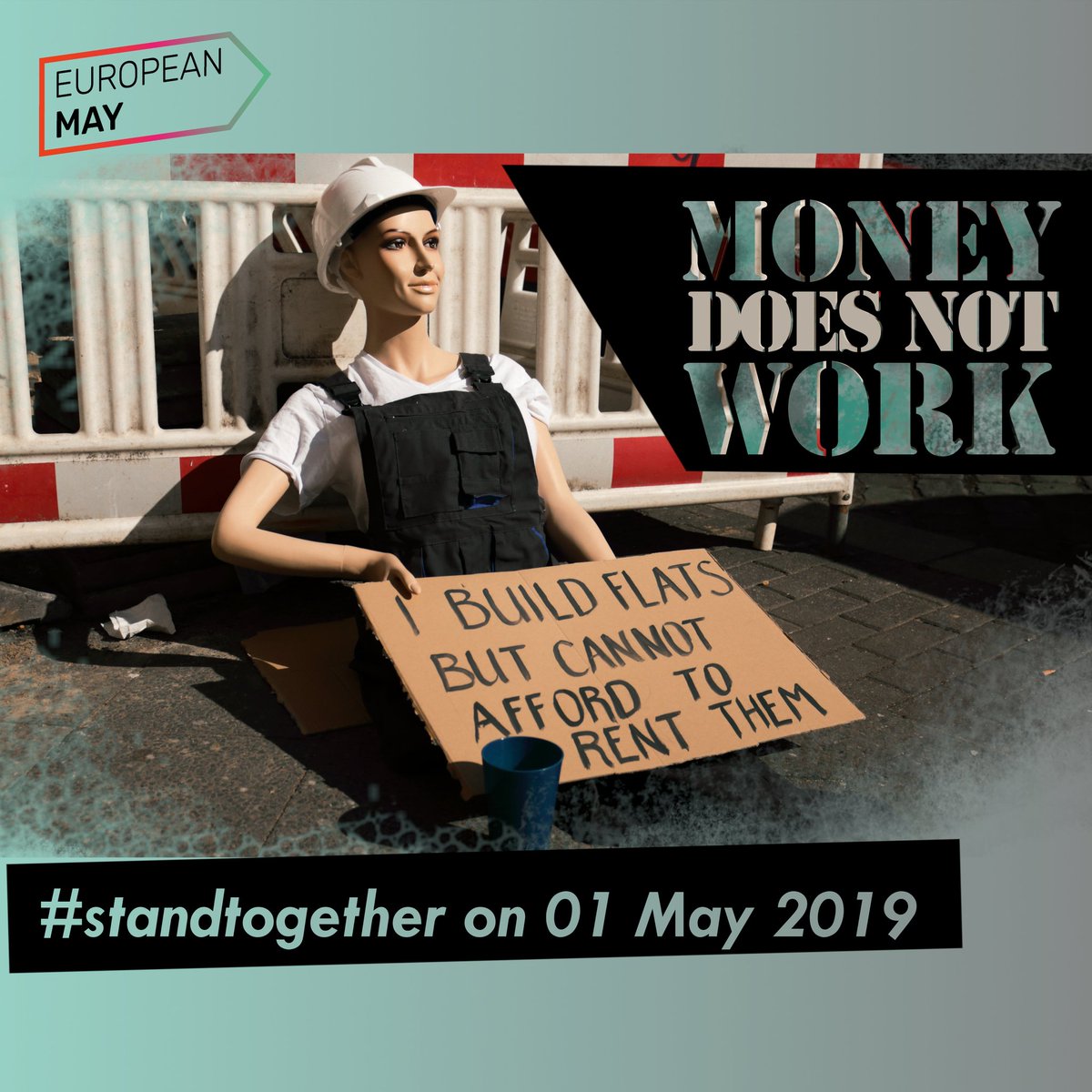european_may's tweet photo. Join the international solidarity blocs #standtogether #unionsnotborders at #EuropeanMay Labour Day demonstrations in Berlin, Lisbon, Mainz and Lund!

What are you working for? Let us know under #moneydoesnotwork. https://t.co/BMVgmxR1Yn