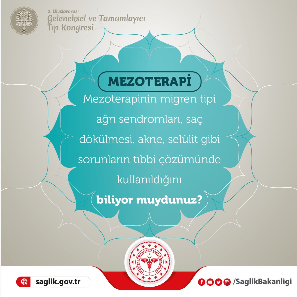 Mezoterapinin migren tipi ağrı sendromları, saç dökülmesi, akne, selülit gibi sorunların tıbbi çözümünde kullanıldığını biliyor muydunuz? #DozundaYerinde