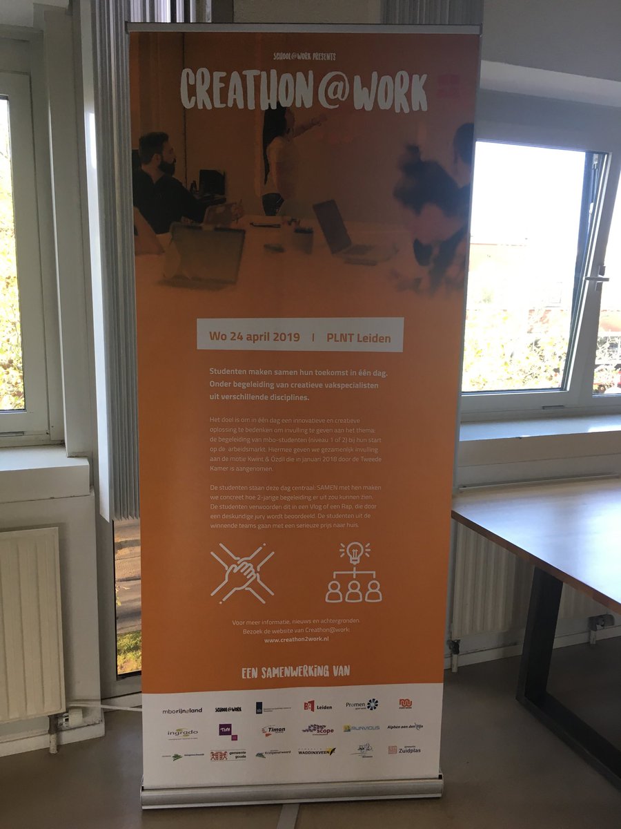 Vandaag groep Entreestudenten begeleiden bij de Creathon van ⁦<a href="/mboRijnland/">mboRijnland</a>⁩
