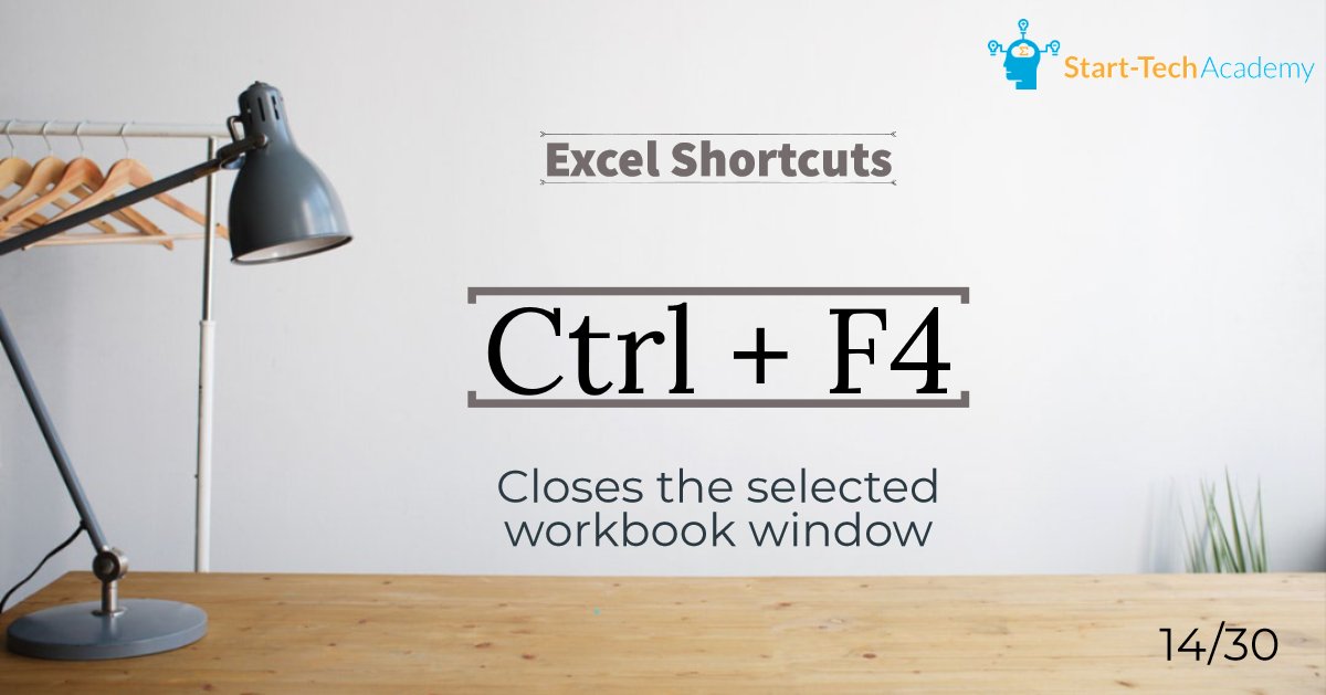 StartTechAcade1's tweet image. 30 Days - 30 Excel shortcuts (DAY 14) 
Learn the most used 30 Excel shortcuts by practicing 1 shortcut a day. To get the complete shortcuts e-book, subscribe to our mailing list at starttechacademy.com #Excel #MicrosoftExcel #ExcelShortcuts #ExcelTips #Ebook #ExcelTricks