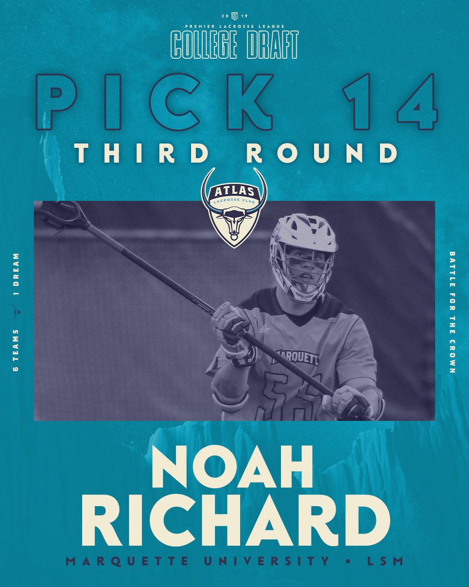 With the 14th overall pick, <a href="/PLLAtlas/">New York Atlas</a> selects LSM Noah Richard (<a href="/MarquetteMLax/">Marquette Lacrosse</a>)