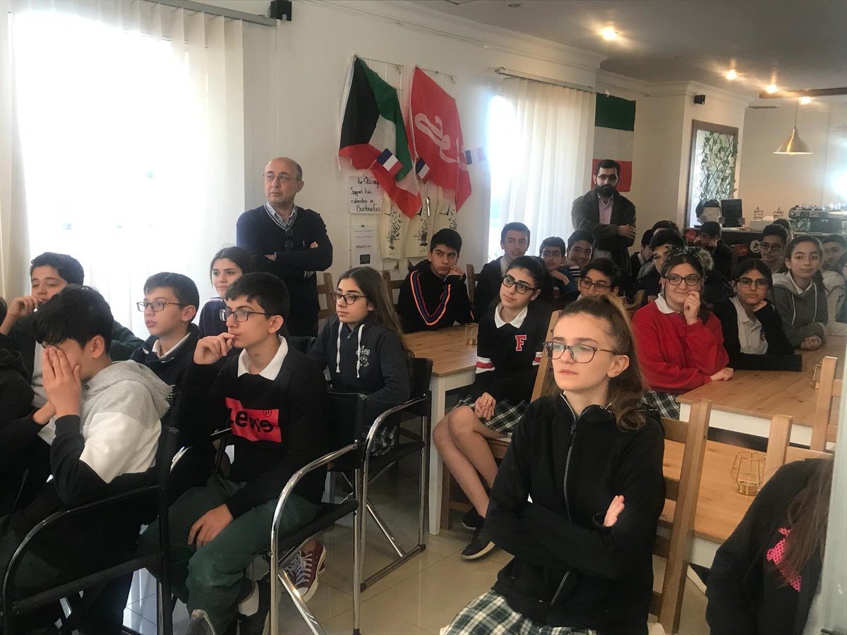 MarieMasdupuy's tweet photo. Armenian community school in Kuwait building ties with French Institute 
#Arménie #24April https://t.co/JT5RHIwWZW
