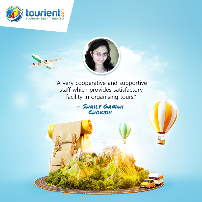 Here’s our travel patron #ShailyGandhiChokshi sharing her travel experience. Happy Customer, happy us!
#Tourient #TravelPatrons #Travel