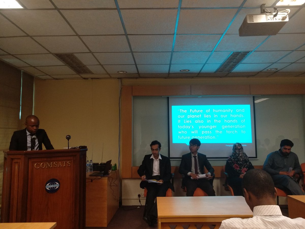 COMSATS_en's tweet photo. Youth from #Pakistan, #Nepal and #Nigeria shared thier views at COMSATS' Seminar on the Role of #Youth in the Implementation of the #SDGs 
#multilateralism and #diplomacy for #peace https://t.co/uwmRzEMk5P