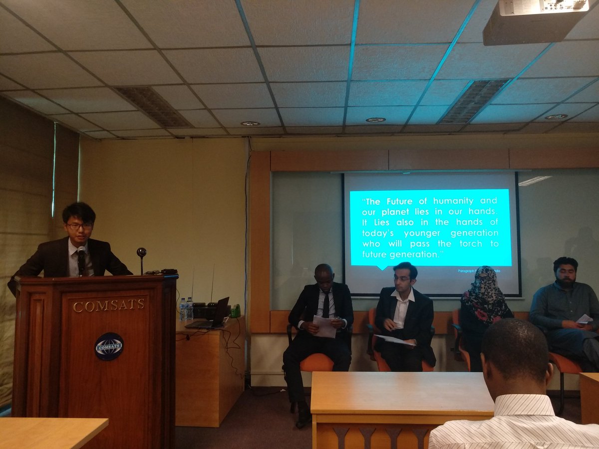 COMSATS_en's tweet photo. Youth from #Pakistan, #Nepal and #Nigeria shared thier views at COMSATS' Seminar on the Role of #Youth in the Implementation of the #SDGs 
#multilateralism and #diplomacy for #peace https://t.co/uwmRzEMk5P