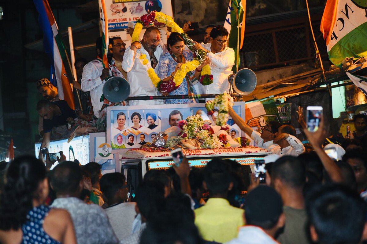 PriyaDutt_INC's tweet photo. Mumbai is a melting pot of different cultures &amp; I was blessed to witness this sight at my rally yest. Humbled with the outpour of love &amp; support from people coming from all walks of life. I promise to protect this sense of togetherness and community. Together, for a better future https://t.co/YMlrkHbpXJ