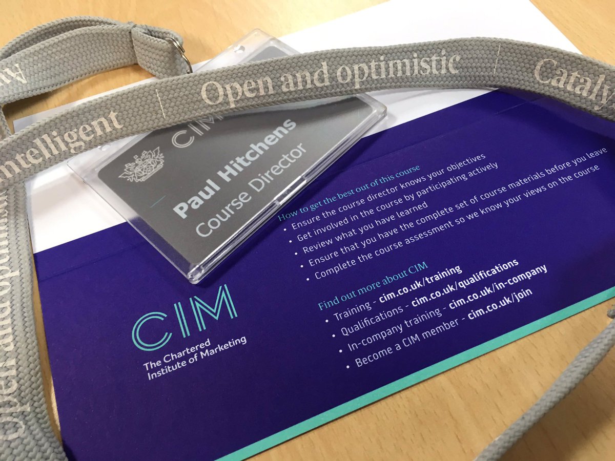 PaulHitchens's tweet image. Day 2 of my @CIM_Exchange #BrandMasterclass - determining the personality and character of the brand and how it enhances the customer experience through employees and external audiences. Next course: cim.co.uk/training/list-…