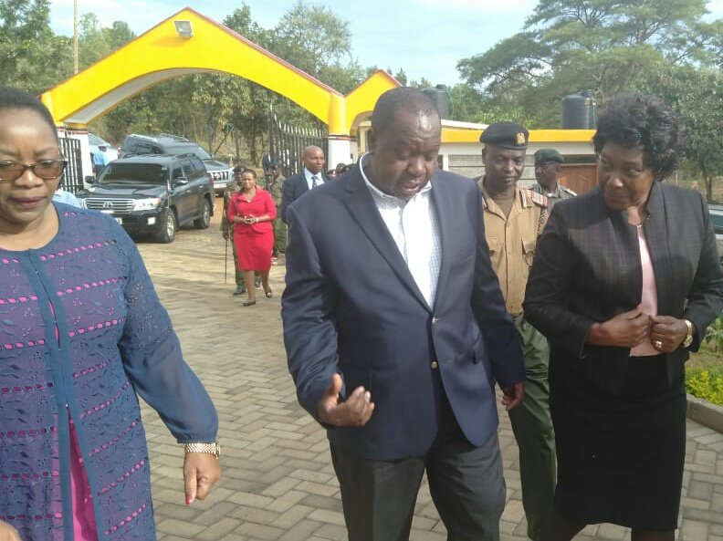 Interior minister Dr.Fred Matiangi,Health Cs Sicily Kariuki, Gvn Kitui County Charity Ngilu among other local leaders have already arrived at Kitui County Textile Centre (KICOTEC )at syongila Kitui County to inspect the progess of  Huduma Namba Registration.