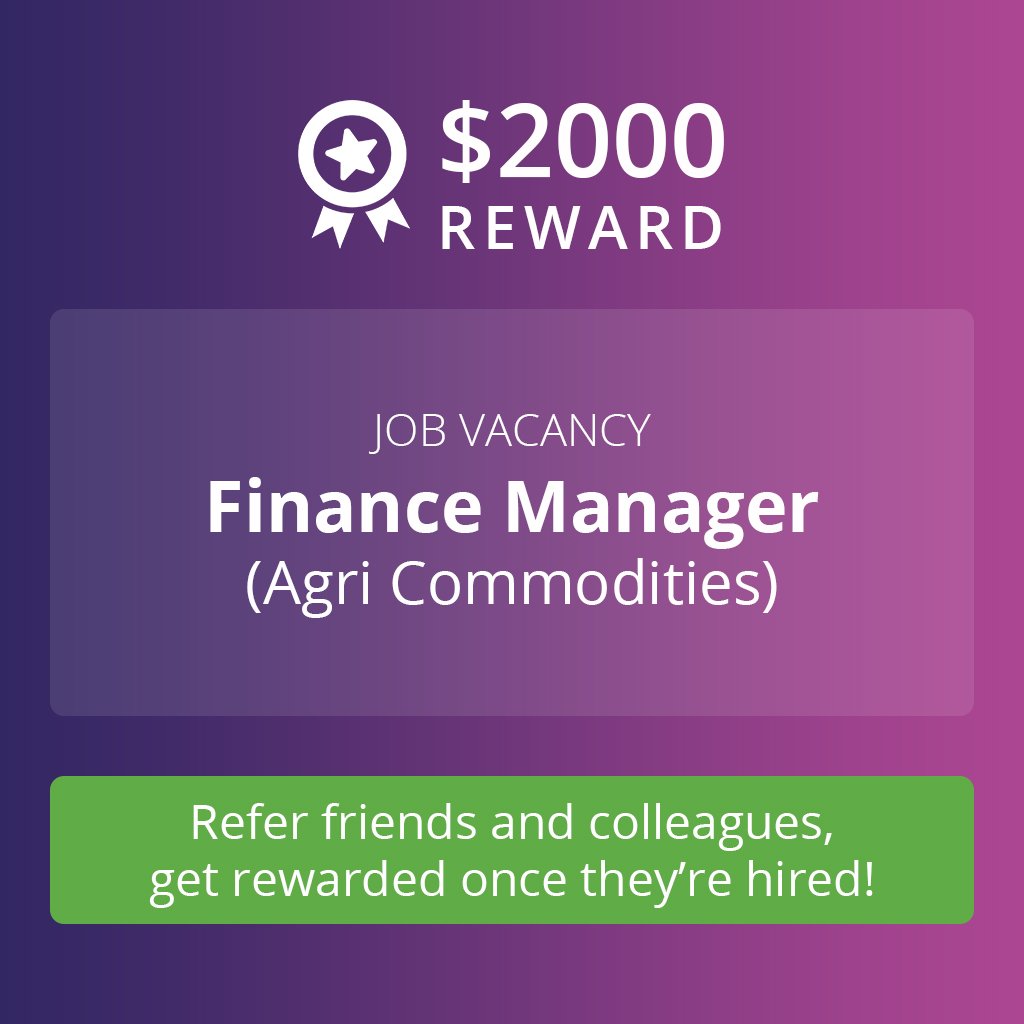 referbility's tweet photo. Calling all those who know Finance Managers with industry experience in Agri Commodities!

Refer here: https://t.co/V54jnddkLn https://t.co/gJh8OX2yq8