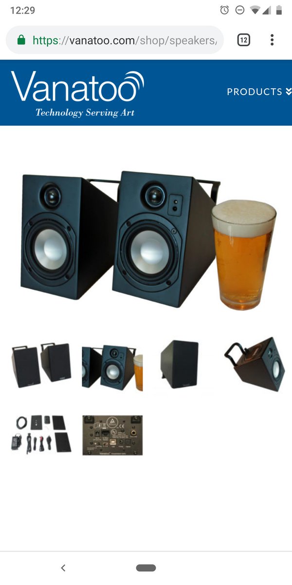 JimmyGrantGG's tweet photo. Got the #Vanatoo Transparent Zero speakers.
Their website knows how to help you understand the size of a speaker. #pintforscale https://t.co/ycpt575xU6