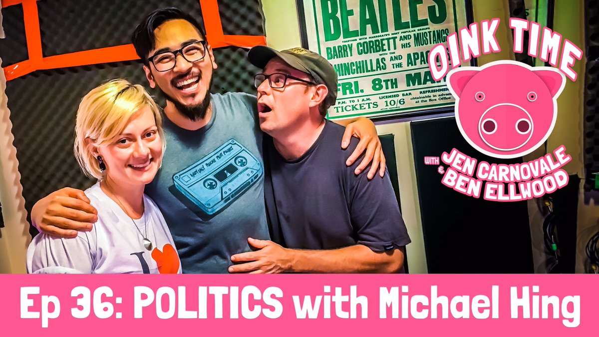 Oinktimepod's tweet photo. Special new ep with comedian and One Asian Party candidate Michael Hing now available! @hingers chats to @Jen_Carnovale and @BenEllwood11 about the fascinating lead up to his decision to stand for the Senate in the 2019 federal election. Listen at https://t.co/6552xkd79o https://t.co/IWWBFVJaP3