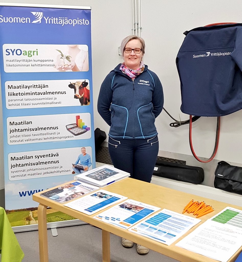 SYOagri's tweet photo. Olemme tänään ja huomenna tavattavissa #Maitosuomi Valmakaupan kevätmarkkinoilla. Tulkaahan höpöttelemään, aiheina mm. maatilayrittäjien ja maatilojen neuvojien koulutukset. Tervetuloa!
https://t.co/9ZJM2atDVo
#talous #tulos #johtaminen #valmennus #seinäjoki #jyväskylä https://t.co/SPdk6Jt0G2