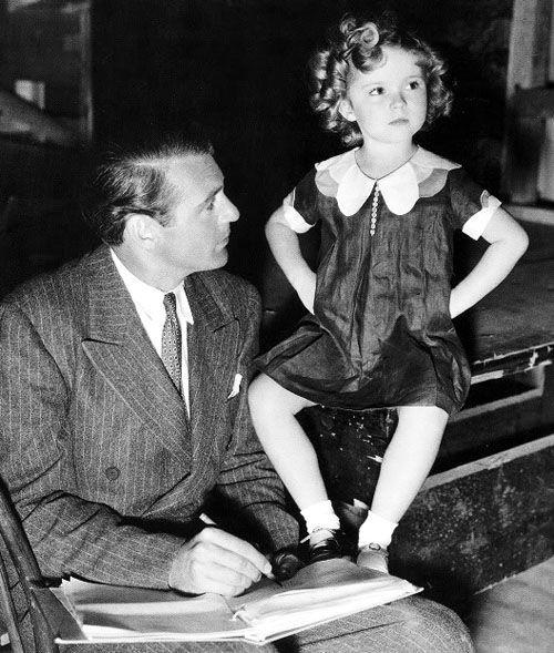 Classic Movie Hub Gary Cooper And Shirley Temple On The Set Of Now And Forever 1934