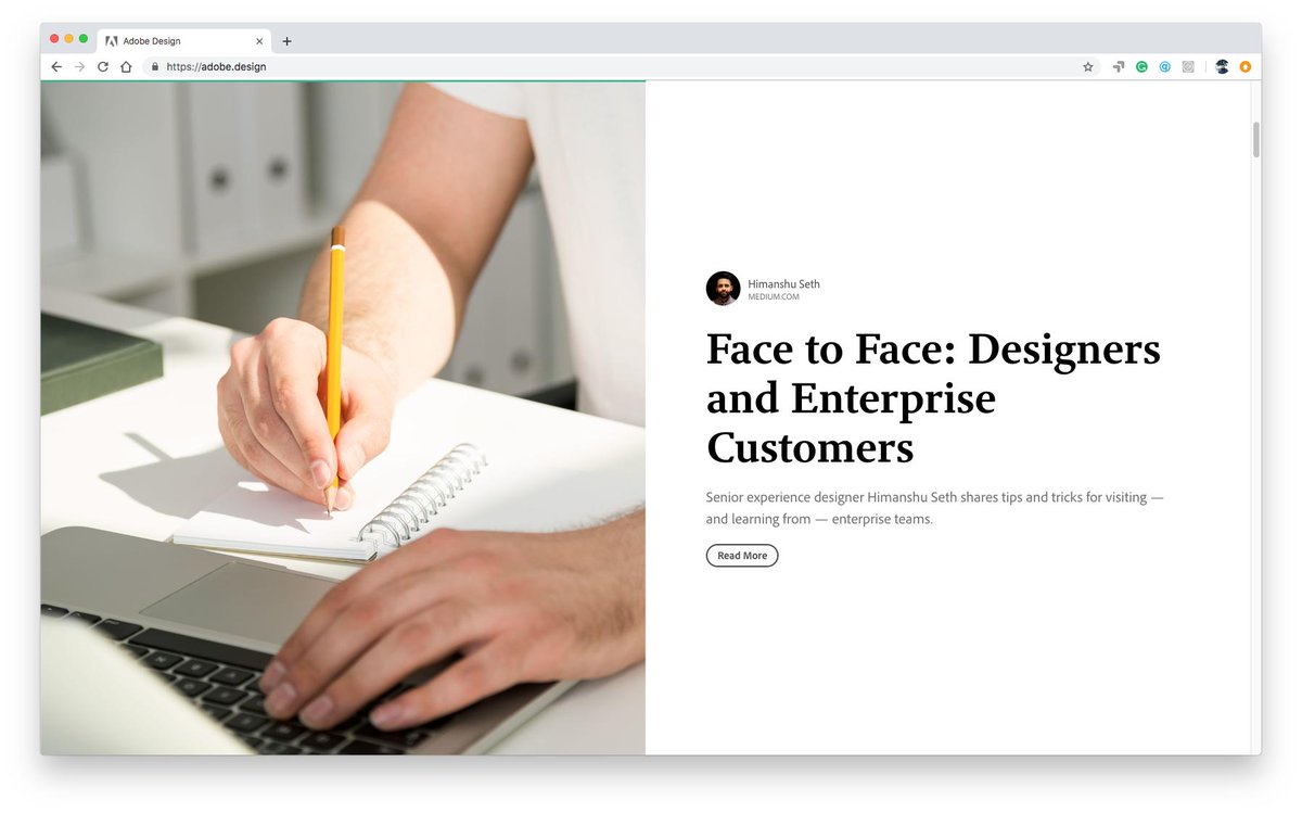 My article 'Tips and tricks to successful UX visits for large enterprise customers' is now live on adobe.design ! visit here for some premium content on design! 🙏 #adobelife @adobe #uxreads #designreads