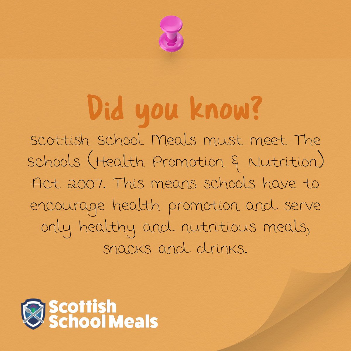 scotmeals's tweet photo. Did you know that all school meals in Scotland must meet the Schools (Health Promotion &amp; Nutrition) Act 2007? #scottishschoolmeals https://t.co/oMs56Xe6OB