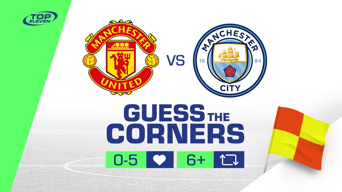 topeleven's tweet image. Competition time, Managers! In honor of tonight's #ManchesterDerby, can you guess how many corners will be given in the match? 😀

11 lucky winners of 50 tokens announced tomorrow! Good luck and enjoy the match! #TopEleven