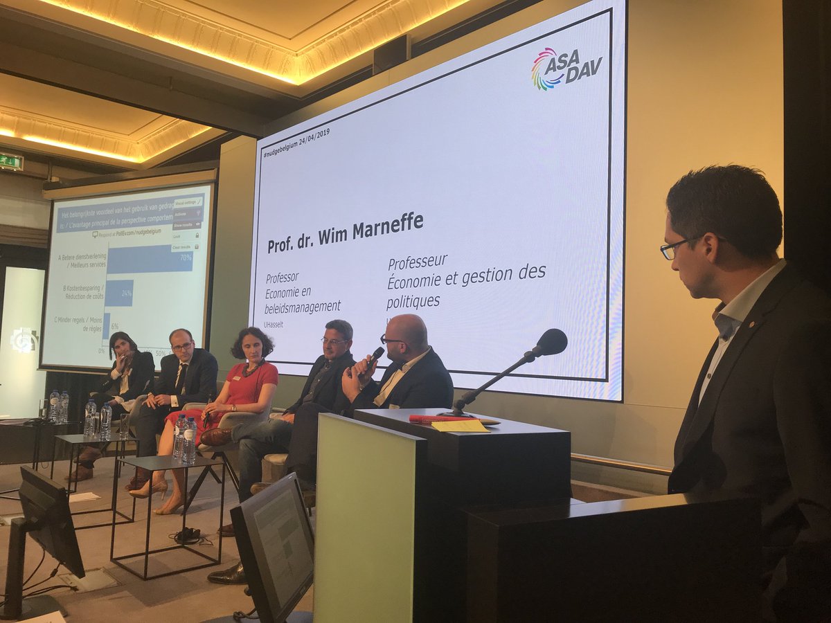 Ter afsluiting van de studiedag over #behaviouralinsights van <a href="/DAV_ASA/">DAVASA</a> besprak ik met expertenpanel de opportuniteiten van #nudging in België <a href="/EU_ScienceHub/">EU_ScienceHub</a> <a href="/FODFinancien/">FOD Financiën</a> <a href="/AnneLiseSibony/">Anne-Lise Sibony</a> <a href="/PeterSmedt/">Peter De Smedt</a> <a href="/wduyck/">Wouter Duyck</a> #NudgeBelgium