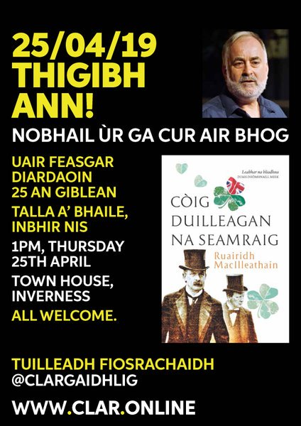 Còig Duilleagan Na Seamraig book launch by Ruairidh MacIlleathain