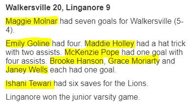 WHS Athletic Boosters (@boosterswhs) on Twitter photo From <a href="/FrederickSports/">Frederick Sports</a>: 4/23 Girls Lacrosse Match summary
Athlete mentions: <a href="/maggiemolnar/">maggie molnar</a> <a href="/EmilyGoline/">Emily Goline</a> <a href="/maddieholleyy/">Maddie Holley🌻</a> <a href="/pope_kenzie/">McKenzie Pope</a> @11brookehanson <a href="/grace_moriarty4/">grace moriarty🧚🏼♂️</a> @wells_janey <a href="/ishxni/">sunny</a>
💙🦁💛🥍
<a href="/GLax_WHS/">WHS Girls Lacrosse</a> From <a href="/FrederickSports/">Frederick Sports</a>: 4/23 Girls Lacrosse Match summary
Athlete mentions: <a href="/maggiemolnar/">maggie molnar</a> <a href="/EmilyGoline/">Emily Goline</a> <a href="/maddieholleyy/">Maddie Holley🌻</a> <a href="/pope_kenzie/">McKenzie Pope</a> @11brookehanson <a href="/grace_moriarty4/">grace moriarty🧚🏼♂️</a> @wells_janey <a href="/ishxni/">sunny</a>
💙🦁💛🥍
<a href="/GLax_WHS/">WHS Girls Lacrosse</a>