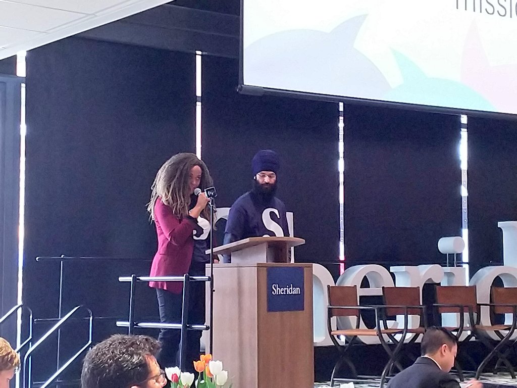 EDGE_Sheridan's tweet photo. Shauna-Kay Jones, founder of @motifylearn, shares her vision for student success at #CollegeDialogues this morning @sheridancollege ✏️ https://t.co/gagpdOrvt5