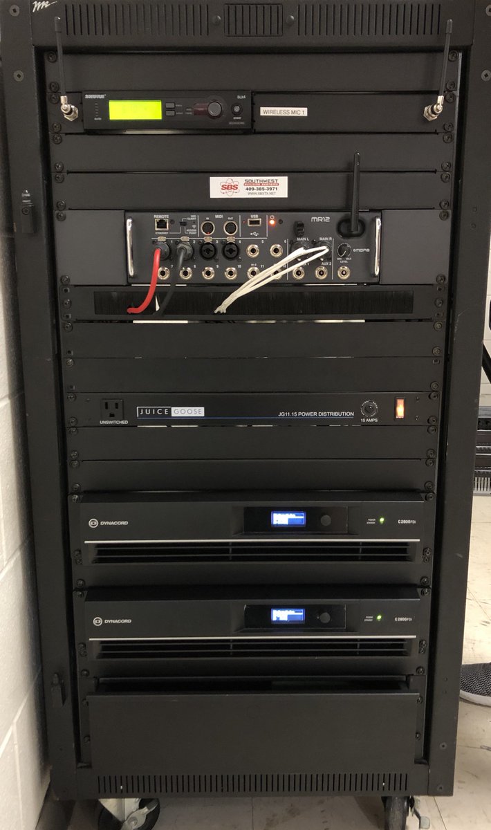 SWBldgSystems's tweet photo. Clean and Simple sound system for almost any High School or Jr. High Gymnasium. 

*Added Convenience: you can operate this system via iPad!*

#Shure #JuiceGoose #Dynacord #Professional #Sound #highschool #jrhigh #texas https://t.co/NpCwE6CMkr