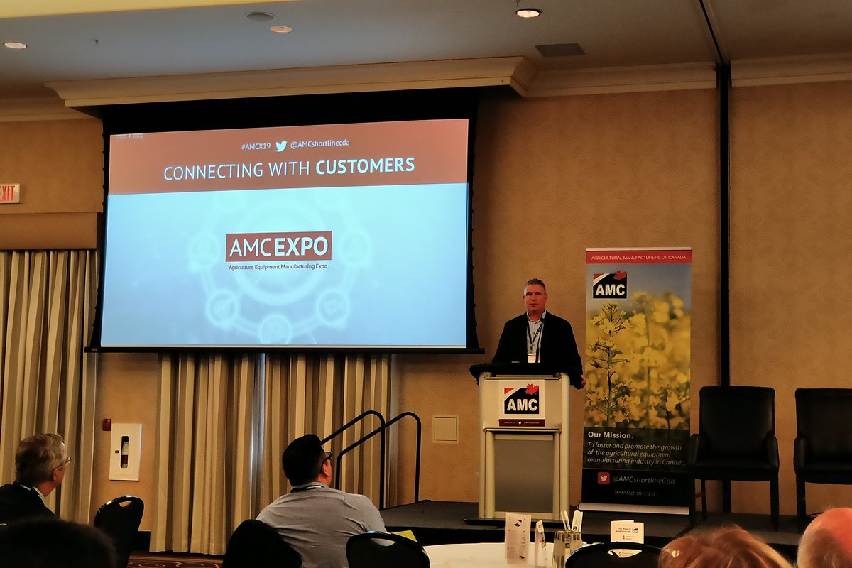 Billbaker734's tweet photo. Agriculture Manufacturers of Canada #AMCX19 opening remarks for our trade show in Guelph Ontario. https://t.co/BaPv9sXcEg