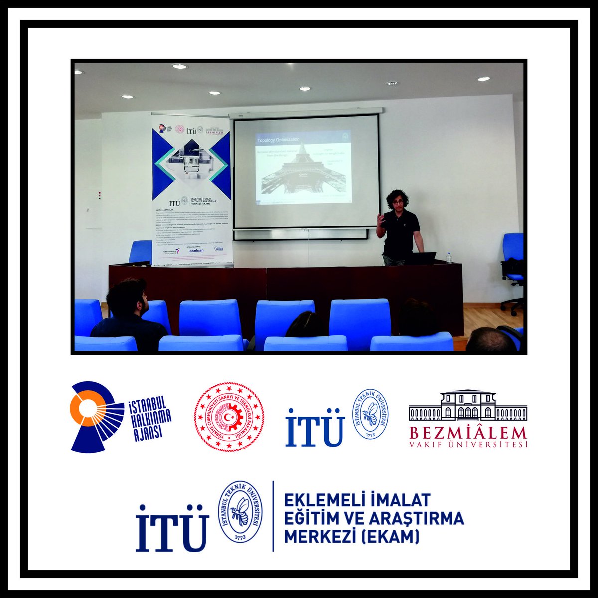 Eklemeli İmalat seminer serimizin 3.semineri bugün saat 13:30'da İTÜ Makine Fakültesi Mavi Salonda gerçekleştirilmiştir.
Seminer Konusu: Eklemeli İmalatta Tasarım
#İSTKA #İTÜ #yenilikçiistanbul