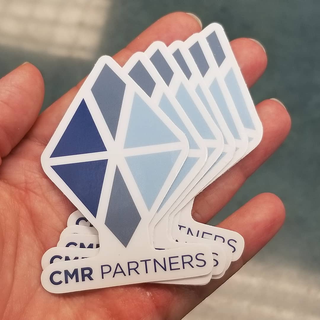cmrpartners's tweet photo. So these beauties arrived.. O. M. G. @stickermule these are totally amazing! #Quality is great, die cuts are clean and accurate, and the material is fabulous. Absolutely love them. Thank you thank you! #stickers #stickermule #stickereverything #logo #impressed #youneedthese https://t.co/N7xlxsc5j7