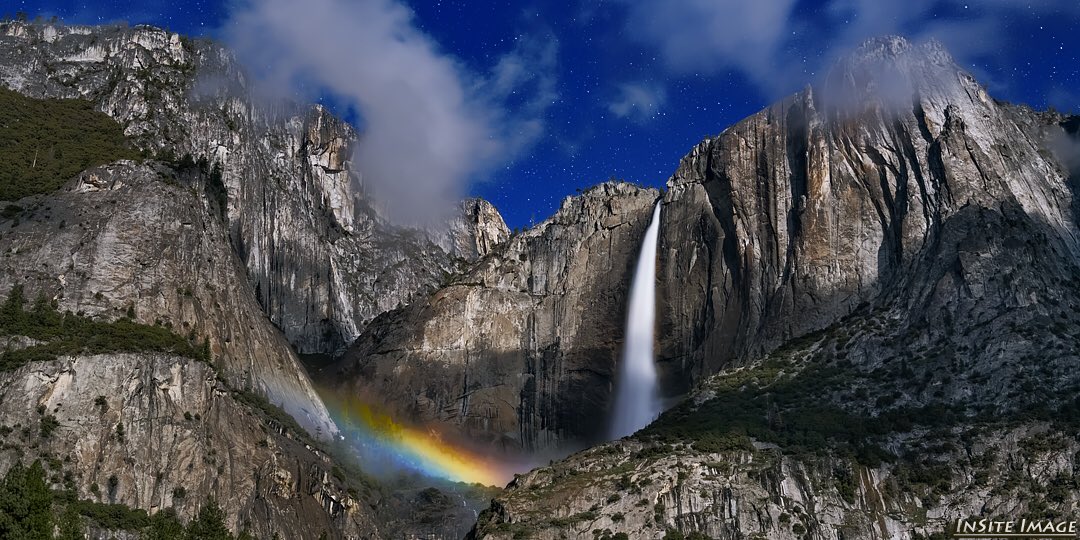Rare moonbow (rainbow from moonlight) at Upper Yosemite Falls on Saturday night. So cool to see as the clouds cleared late! Few moonbow spots in the world. #yosemite #yosemitefalls #moonbow #rainbow #findyourpark #NationalParkWeek <a href="/spann/">James Spann</a> #ThePhotoHour #StormHour