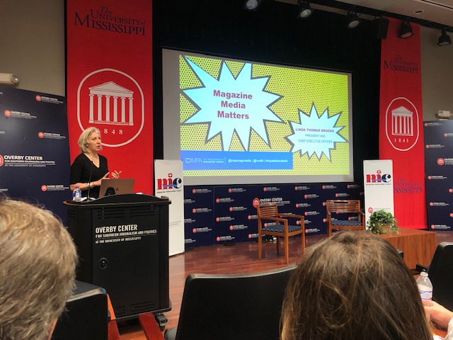 mpamagmedia's tweet photo. .@runltb kicks off day 2 of #micact9 at Ole Miss: "Magazine Media builds brands and sells product with proven, verifiable results in a safe and transparent environment." https://t.co/KMOdnTPwKs