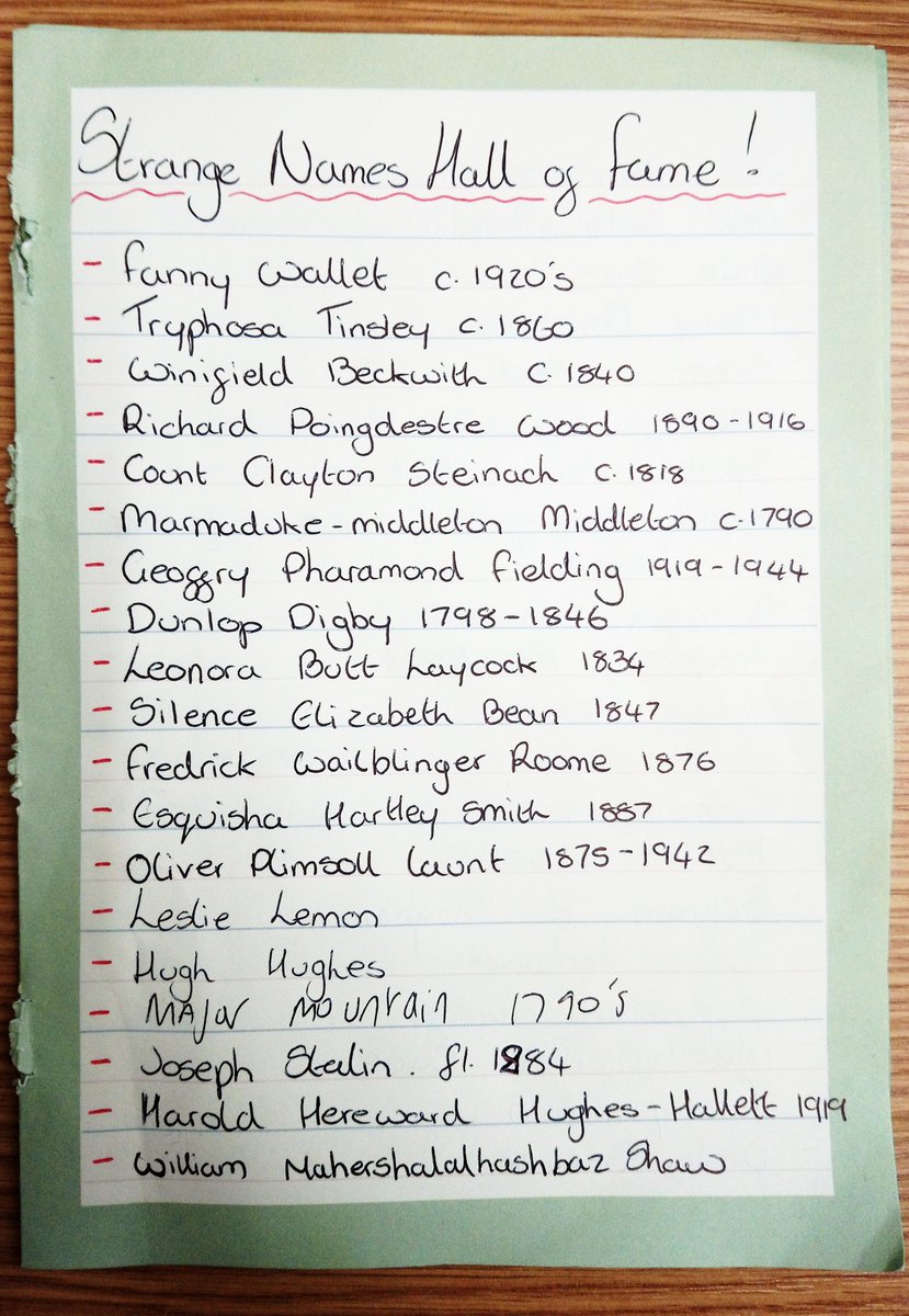 CliftonParkMus's tweet image. If you think for one second that we don't record every weird and wonderful name we come across, then you'd be wrong - this bad boy is 4 pages long! 

Stay tuned for our top 5 names.

#Archive30 #ExploreYourArchive #SomethingFun