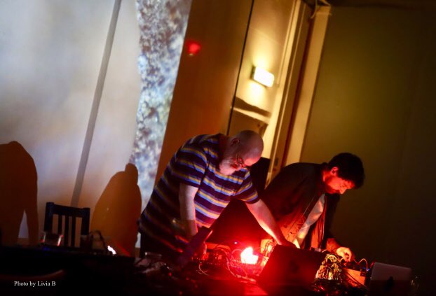 Livia_B_Garcia's tweet image. Phill Niblock, John Bowers + Tim Shaw (Mythogeosonics) at Iklectik @johnmbowers @Tim4Shaw #PhillNiblock @iklectikartlab 20190421